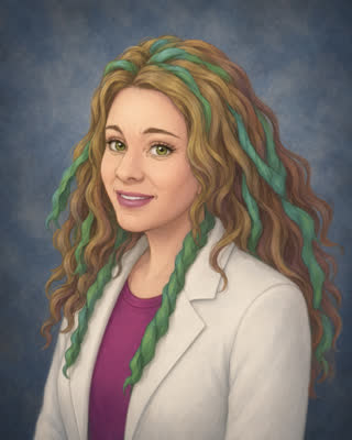 Miss Brushstroke portrait